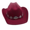 New One-Word Top Wide-Brimmed Denim Hat, Hot-Selling National European, American And Western Hat, Men'S And Women'S Fashion High-End Top Hat