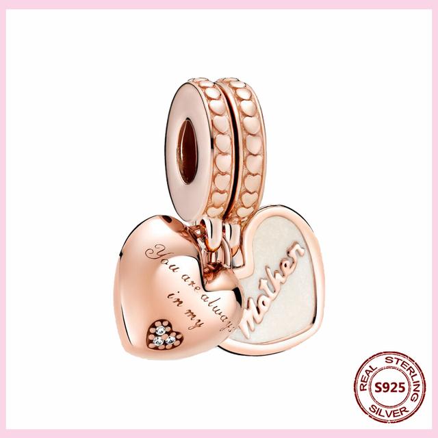 

Стерлингового Серебра 925 пробы, семейное домашнее сердце, подвеска навсегда, сестра, мама, папа, дом, бусина для оригинальных подвесок, браслет, ювелирное изделие, подарок