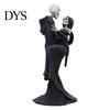 Day of The Dead Ornament Gothic Hugging Lover Skeleton Resin Statue, Mysterious Lovers Robe Statue Couple Figurine for Halloween Tabletop Window