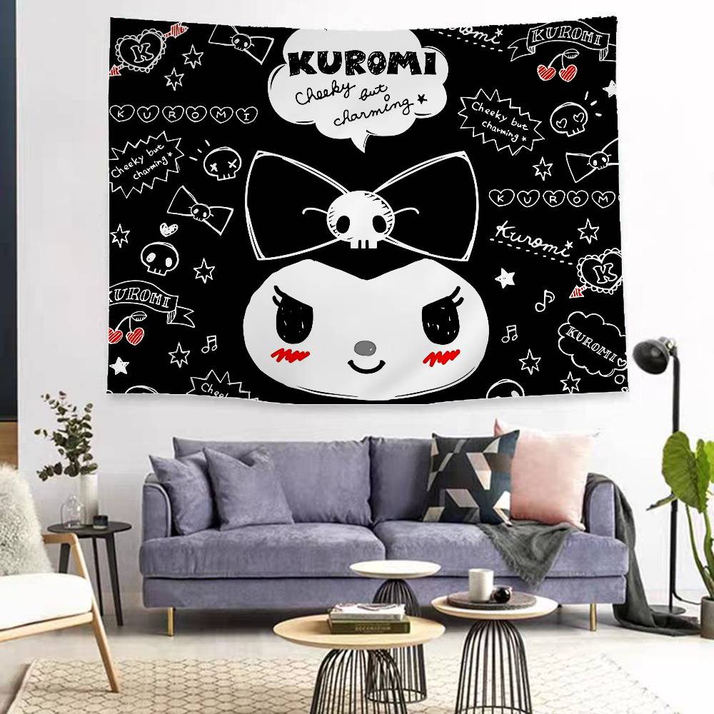 Cartoon KKuromis Anime Tapestry Hanging Tarot Hippie Wall Rugs Dorm Home Decor