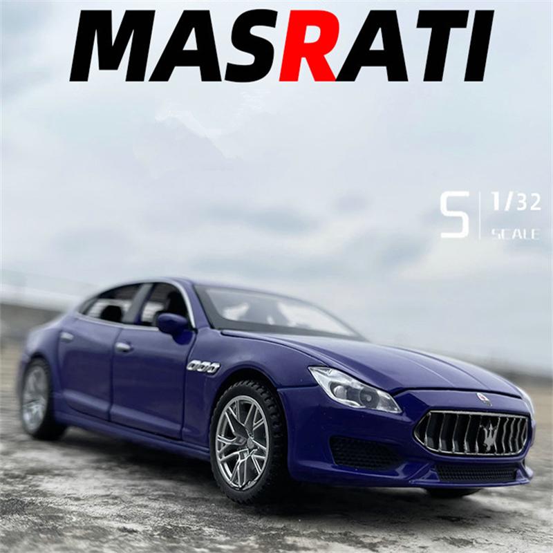 Modelo de Coche de Aleación Maserati Quattroporte Cupé 1/32 Fundido a Presión Simulación Metal Modelo de Coche de Juguete Sonido y Luz Colección Juguete para Niños Regalo