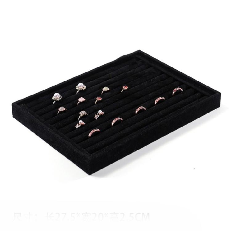 Stackable Velvets Jewelry Presentation Tray Necklaces Bracelets Earring Storage Organiser Multifunctional Rings Holder
