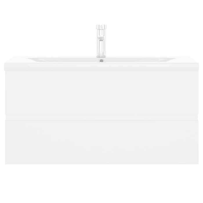 Meuble sous vasque - MAISON EXCLUSIVE - Modèle standard - Lavabo céramique intégré - Tiroir de rangement - Robinet inclus