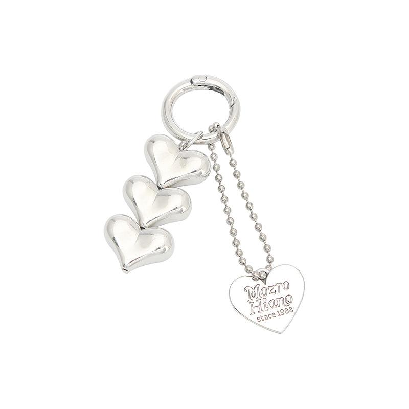 Portachiavi con perline a forma di cuore, multifunzionale, con cordino per cellulare, accessorio personalizzato per chiave auto, portachiavi, ciondolo per borsa