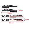 ABS V8 BITURBO 4MATIC Badge Sticker Car Body Trunk Fender Decoration For Mercedes Benz AMG W203 W206 W220 W205 W211 W210 W108