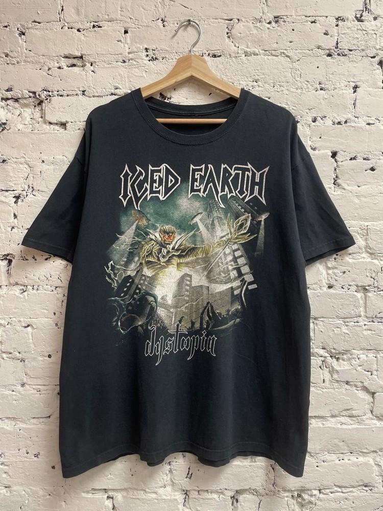 Iced Earth Dystopia Band Cotton Unisex T-shirt Reprint For Men Women KH10530