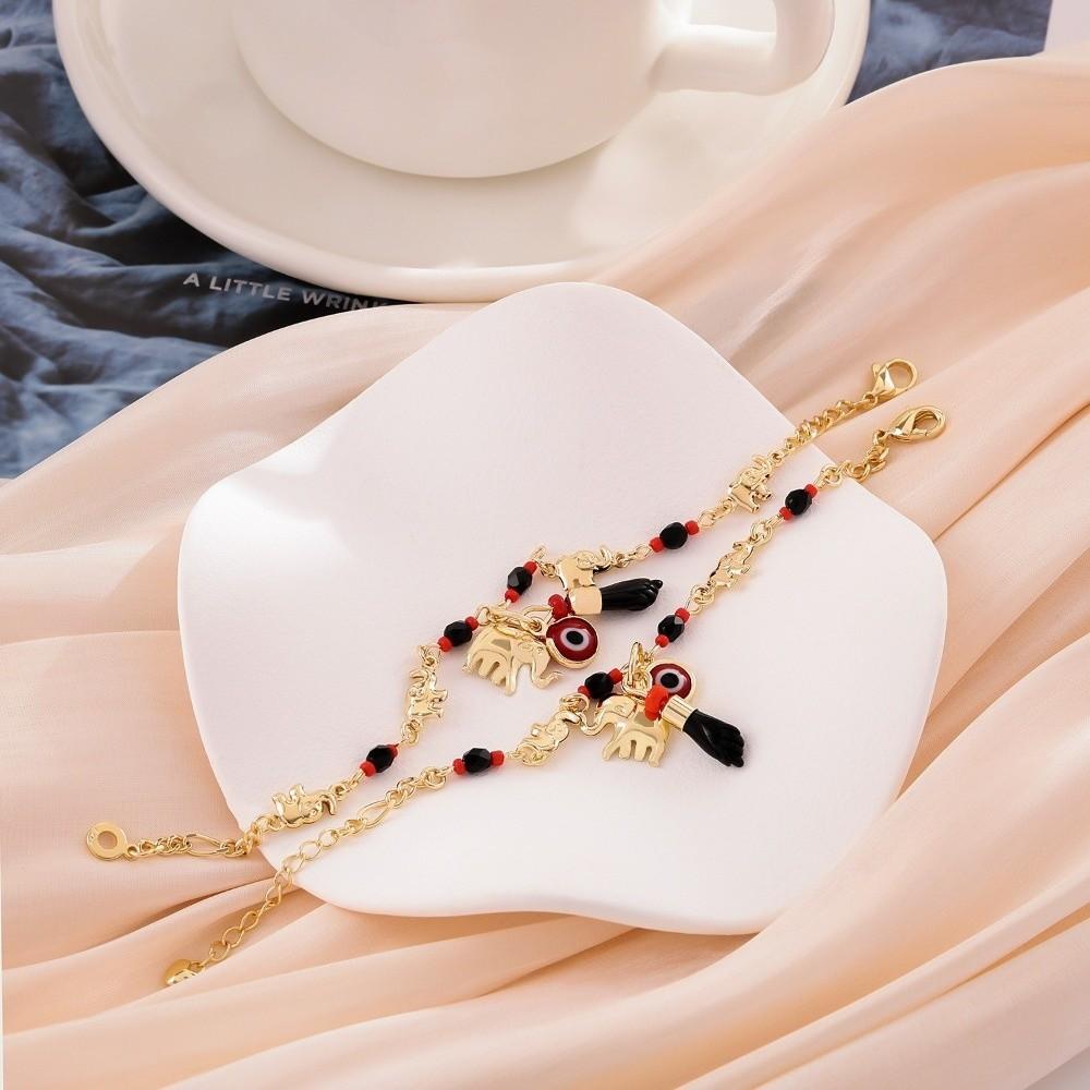 Adjustable Bohemian Style Bead Bracelet Vintage Retro Bracelet Fashion Elephant Bracelet Women