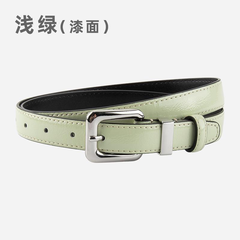 Leather Belt Women'S First Layer Of Cowhide With Suit Dress Girls Waist Thin Belt