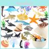 Sharke Dolphins Penguins Marine Animal Figures Set Pvc Toy For Kids Education And Play