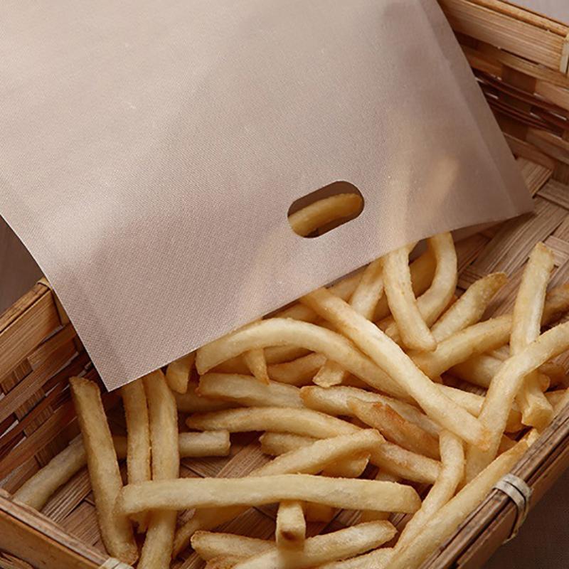 4Pcs Non Stick Reusable Heat-Resistant Toaster Bread Bags Cheese Sandwich Fries Heating Bags Cooking Tools Kitchen Accessories