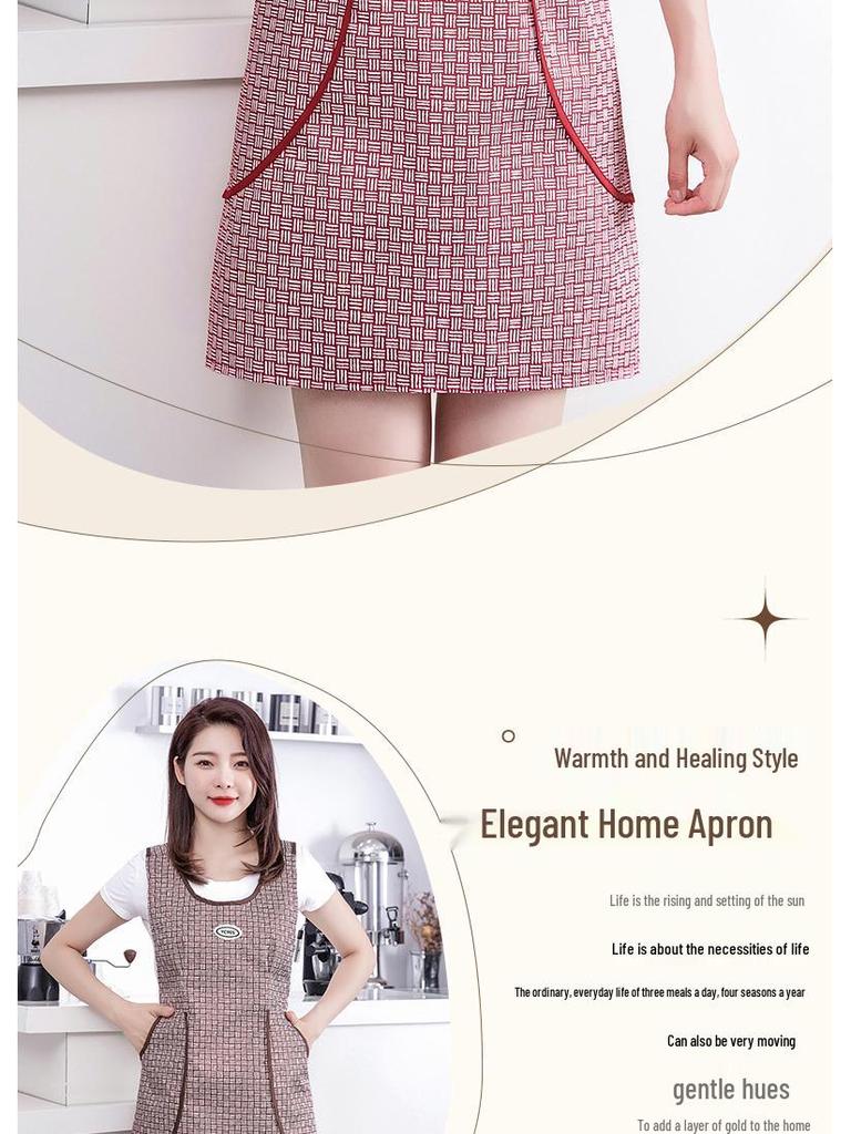2024 Waterproof Oil-Proof Cooking Apron: Summer Thin Style, Cape Design, Large Pocket for Home Kitchen Use