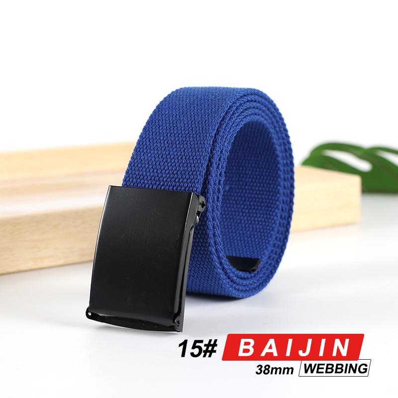 Canvas & Leather Multi-Color Casual Waist Belt - Stylish, Easy-to-Match Accessory for Students