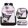 School Bag Student Backpack Cute Girl Lightweight Backpack Large Capacity Three-Piece Backpack