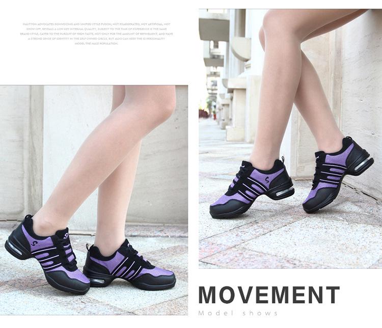 Unisex Breathable Mesh Dance Shoes with Soft Sole for Fitness, Aerobics, and Jazz.