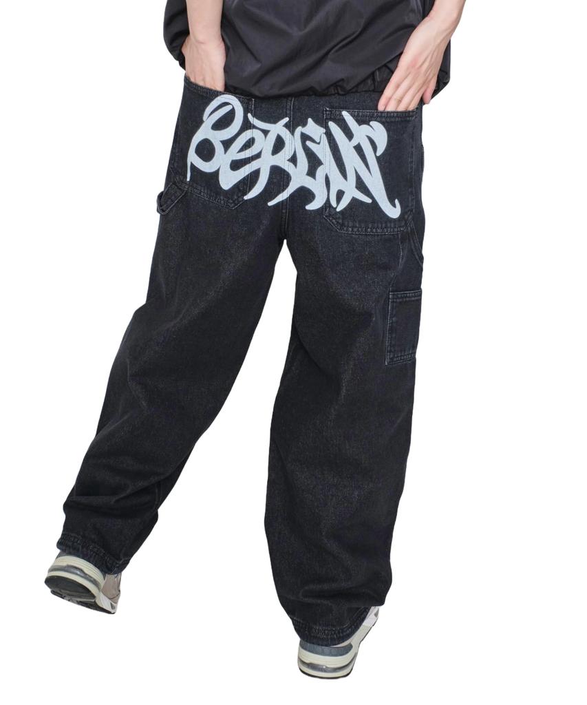 WEGO Easy Painter Graphic Denim Size Pattern 4 Pants, Men's, M,