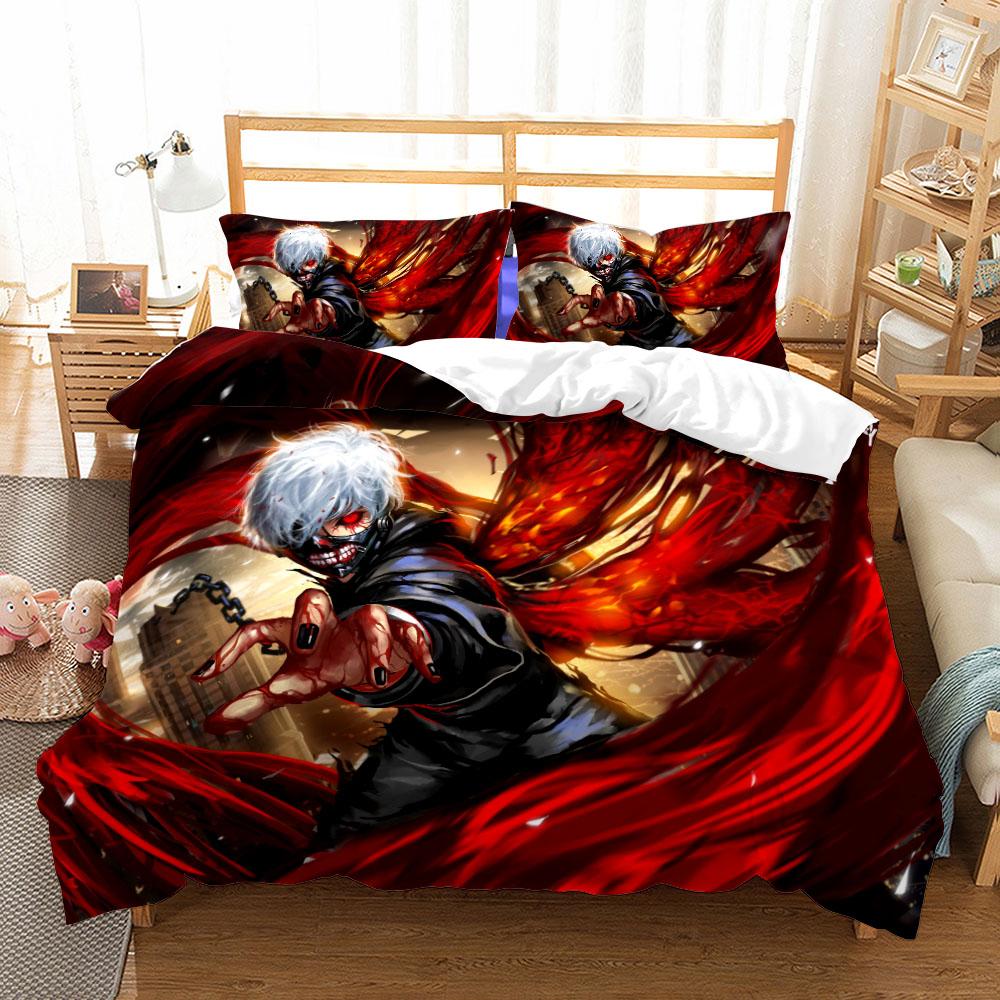 Anime Tokyo Ghoul Duvet Cover Set UK Single Double King US Twin Full Queen  Bed Linen Set