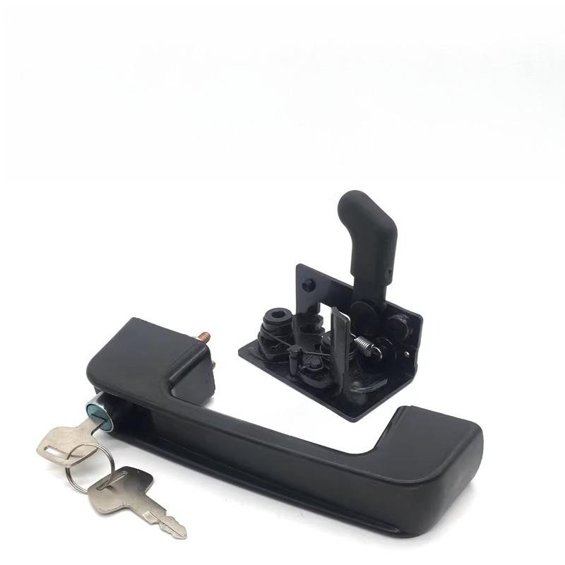 Excavator Cab Door Lock Assembly Heavy Duty Handle for Foton Lovol XCMG 60 65-7 Replacement Parts