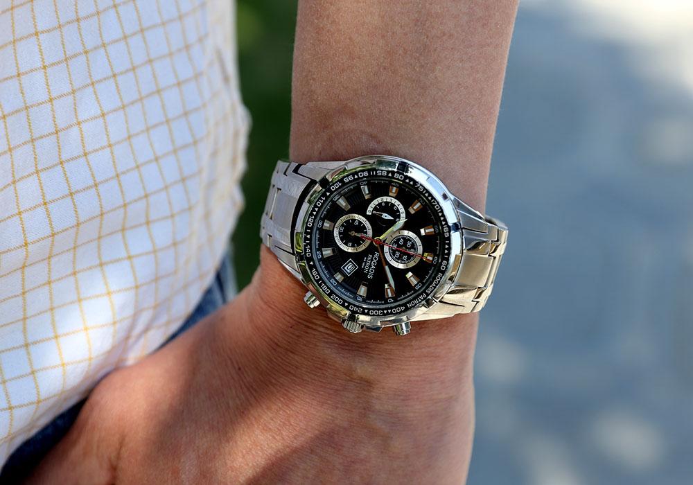 Logadiseu Men'S Chronograph Metal Watch Dh100712M_Bk