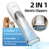 Pet Hair Trimmer Shaver 2-In-1 Portable Dog Grooming Vacuum Clipper Kit 3-Speed Low Noise Powerful Suction 99% Cat Pet