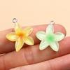 6-Color DIY Resin Lotus Flower Pendants - Transparent Five-Petal Charms for Bags