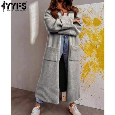 Damenmode, lässig, Herbst/Winter, einfarbig, mit Druck, lange Ärmel