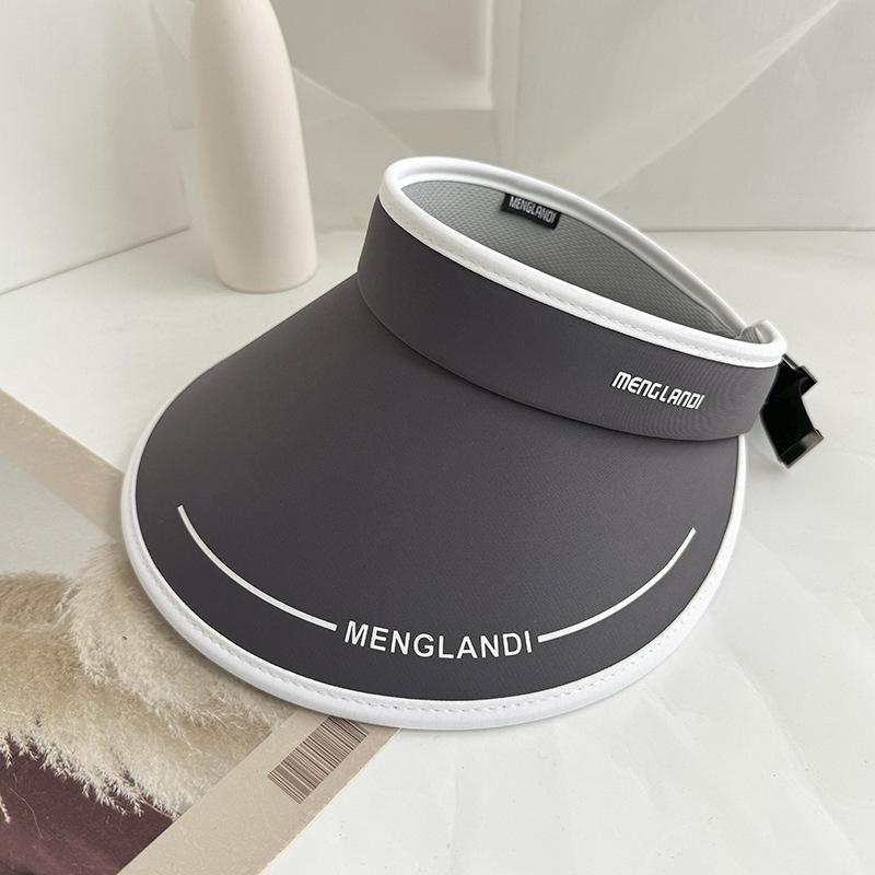 New empty top sunscreen cap UV protection summer ice silk vinyl sun hat cycling big brim sun hat