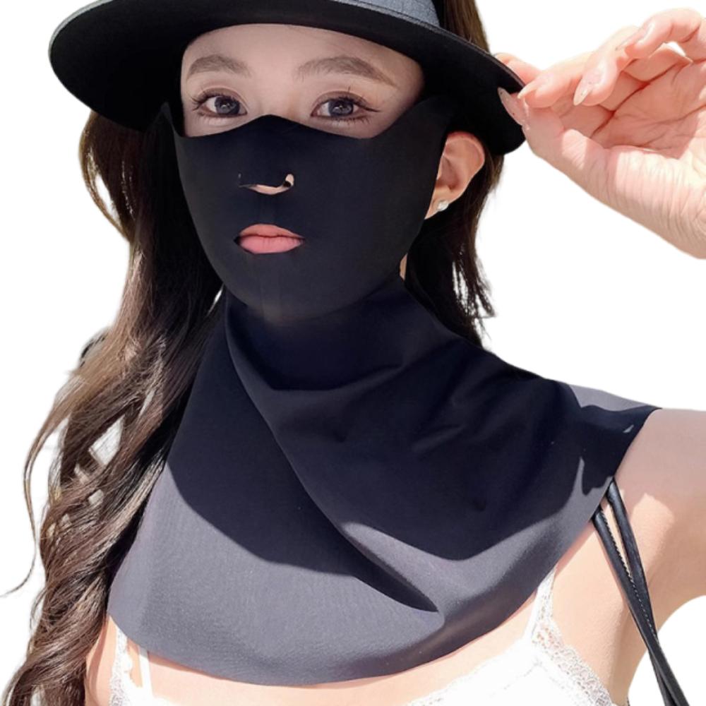 

Elastic Sun Protection Mask Breathable Riding Face Cover Comfortable Sunscreen Mask Outdoor Sports чёрный