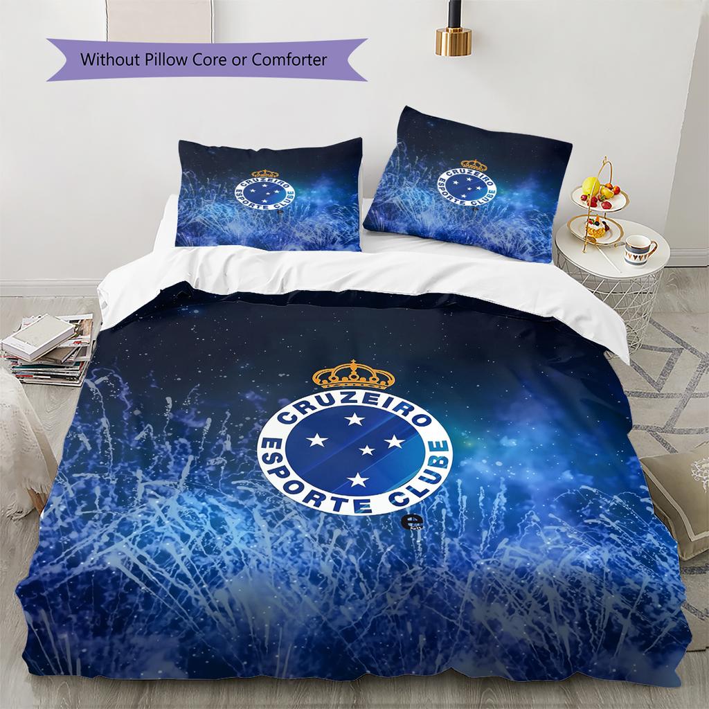 Cruzeiro Esporte Clube Pattern Bedding Home Decoration Birthday Gift (1 * duvet cover + 2 * pillowcase, without core)