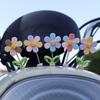Rainbow Flower Car Ornaments Dashboard Rearview Mirror Shake Head Little Yellow Chicken Colorful Flower Decorative Accessories