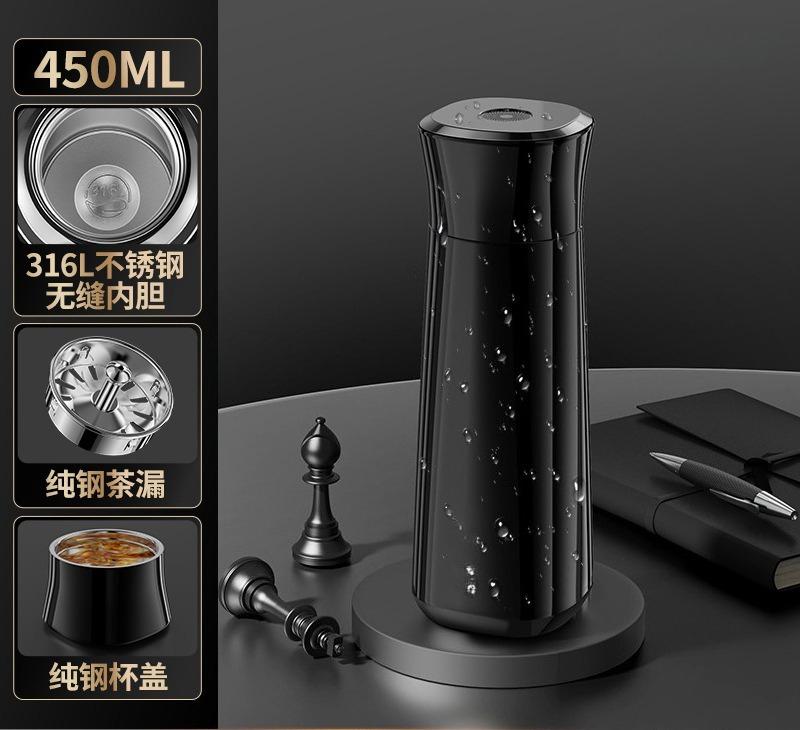 Stainless steel insulated cup - Portable office travel cup - Large capacity cold-keeping cup for outdoor sports 450ml