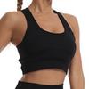 Women's Cross-Back Seamless Push-Up Sports Bra with Pads