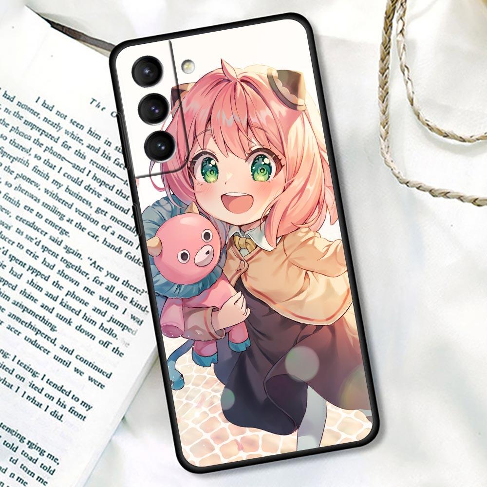 Süße Mädchen Spy X Familie Anya Forger Anime Hülle Abdeckung für Samsung Galaxy S21 S22 S20 S 21 Ultra FE Plus S8 S9 S10 Plus Lite Hüllen