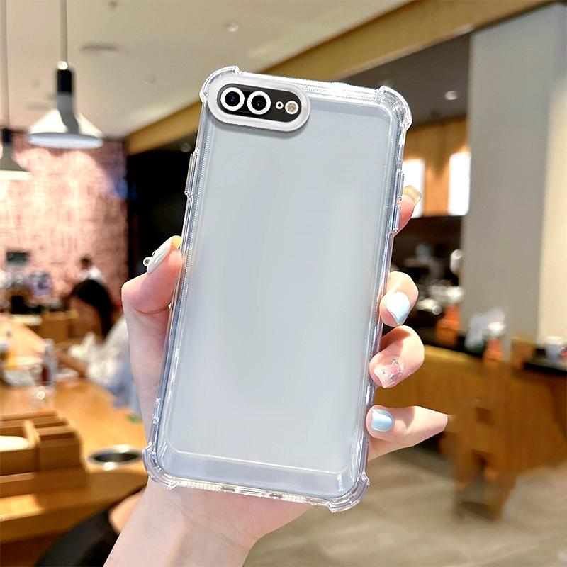 Airbag Shookproof Lens Case For Apple iPhone 17 Pro Max Air 7 8 Plus 6 6S SE 2020 Plating Silicone Back Clear Cover