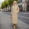Over The Knee Long Parkas Coat Female Winter Fashion Slim-fit Down Cotton Hooded Thick Warm Parkas Coat Winter Jacket Women