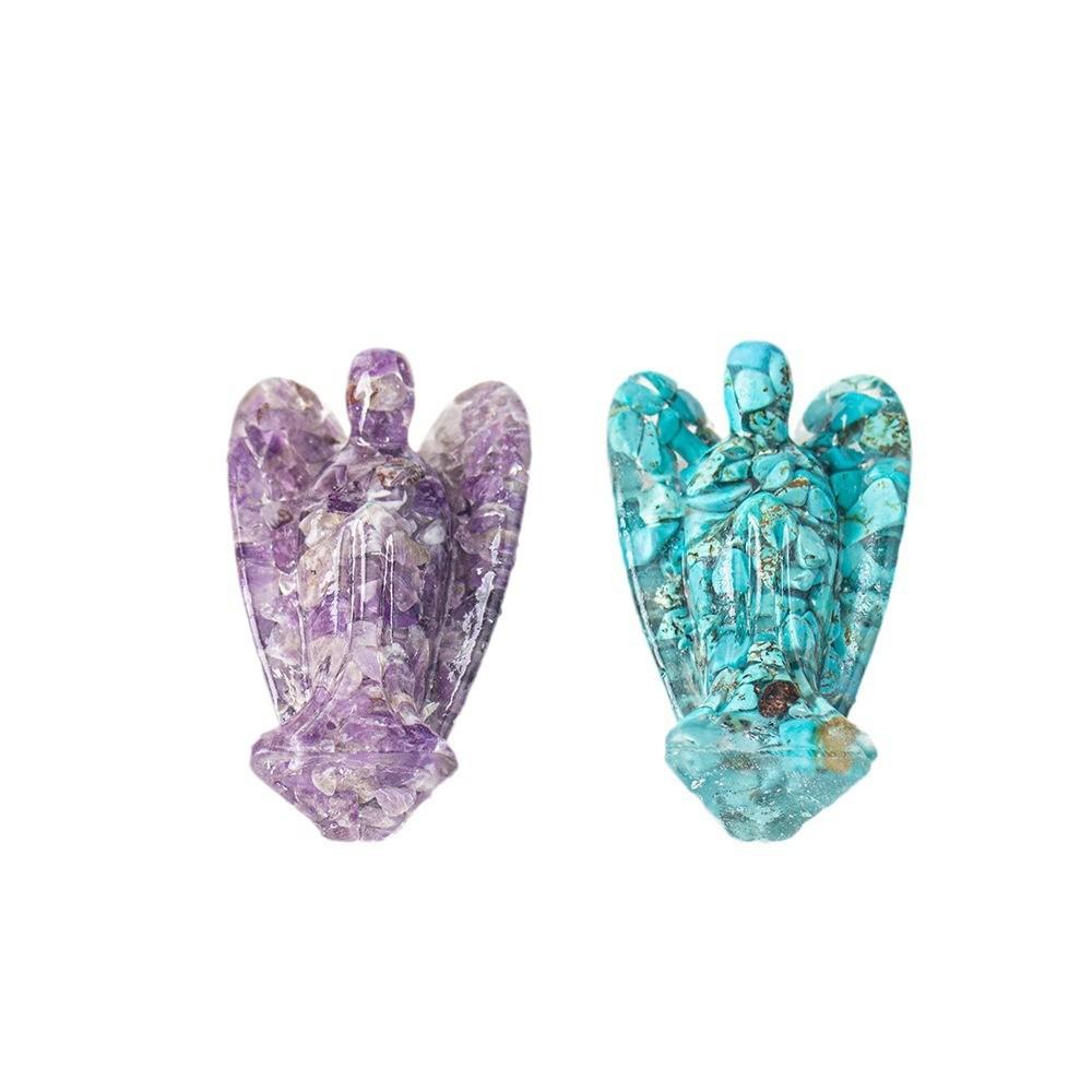 Figura de Ángel de Cristal de Resina con Diseño Hecho a Mano para Decoración del Hogar Idea de Regalo