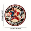 Vintage Texaco Oil Metal Tin Sign Garage Wall Art Decor 7.8 Inch
