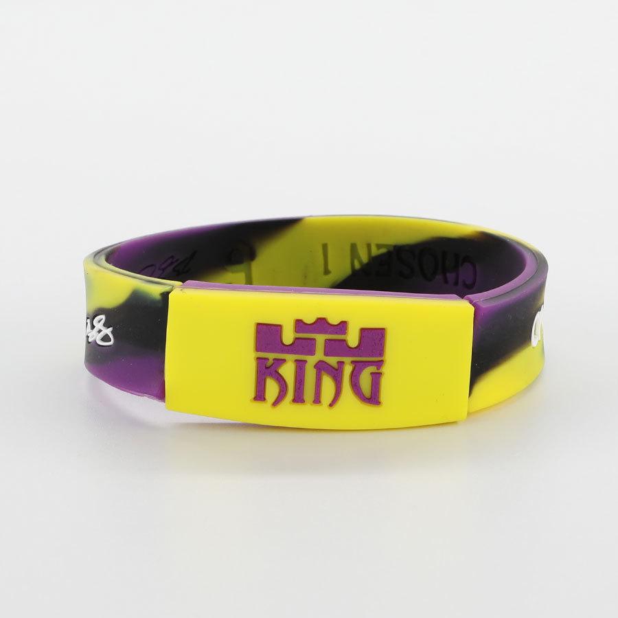 NBA Luminous Silicone Bracelet: Curry, Durant, James, Irving Edition, 20cm Snap Closure.