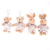 Cartoon Little Bear Plush Doll Keychain Cute Stuffed Rabbit Doll Keyring Couple Bag Pendant Backpack Hanging Decoration Gifts