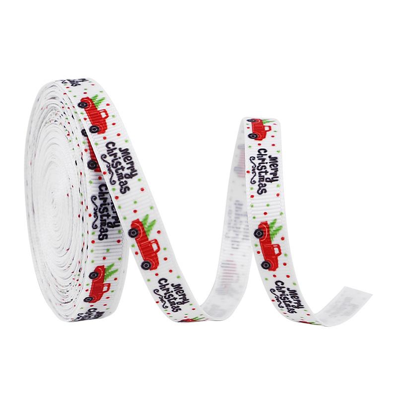 10 Yards 10mm Weihnachtsband Geschenkverpackung Polyesterband Schleife Neujahrsparty Handgemachte Geschenke Dekoration DIY Bastelmaterial