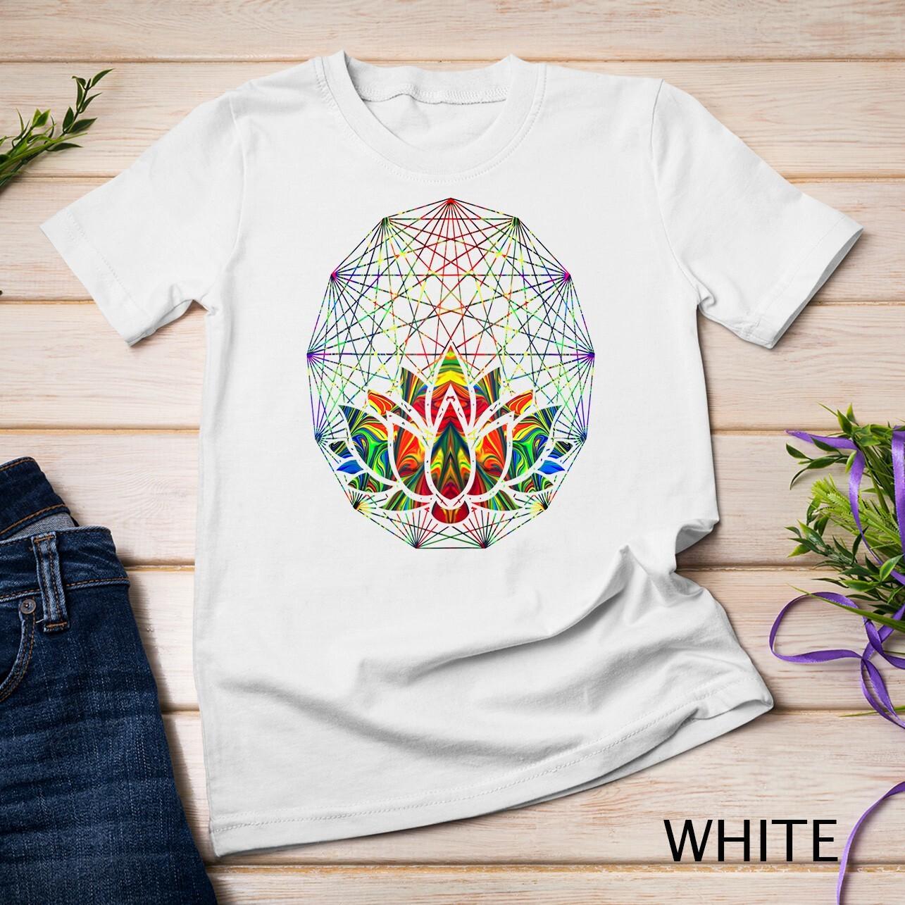 Sacred Geometry Chakra Om Namaste Meditation Spirituality Unisex T-Shirt Mens Womens Tees Top XL