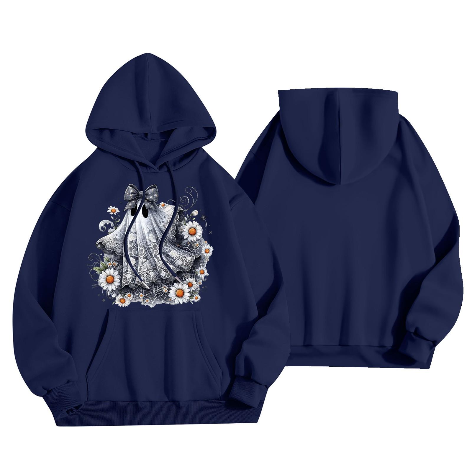 

Женская модная легкая толстовка с длинными рукавами и карманами с принтом бейсбола S тёмно-синий