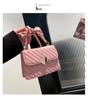 Delikatna plisowana torebka w stylu koreańskim: Wiosna 2024 Wszechstronna Mała Kwadratowa Torebka Matka-Dziecko