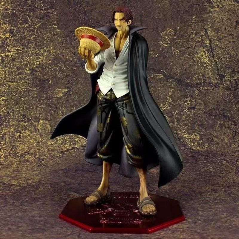 

23cm Anime One Piece Fiugre Red Hair Shanks Four Emperors Decoration Toys Model Birthday Gift