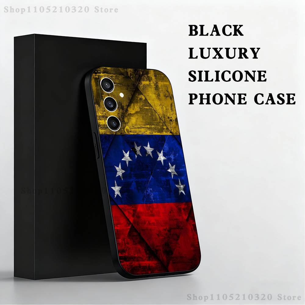 

Venezuelan flag map Phone Case For Samsung S25,S24,S21,S22,S23,S30,Ultra,S20,Plus,Fe,Lite,Note,10,9,5G Black Cover SamsungNote20Ultra