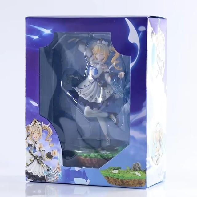 New 19cm Anime Genshin Impact Figure Barbara Aether Lumine Pvc Action Figure Collectible Decoration Collection Doll Toys