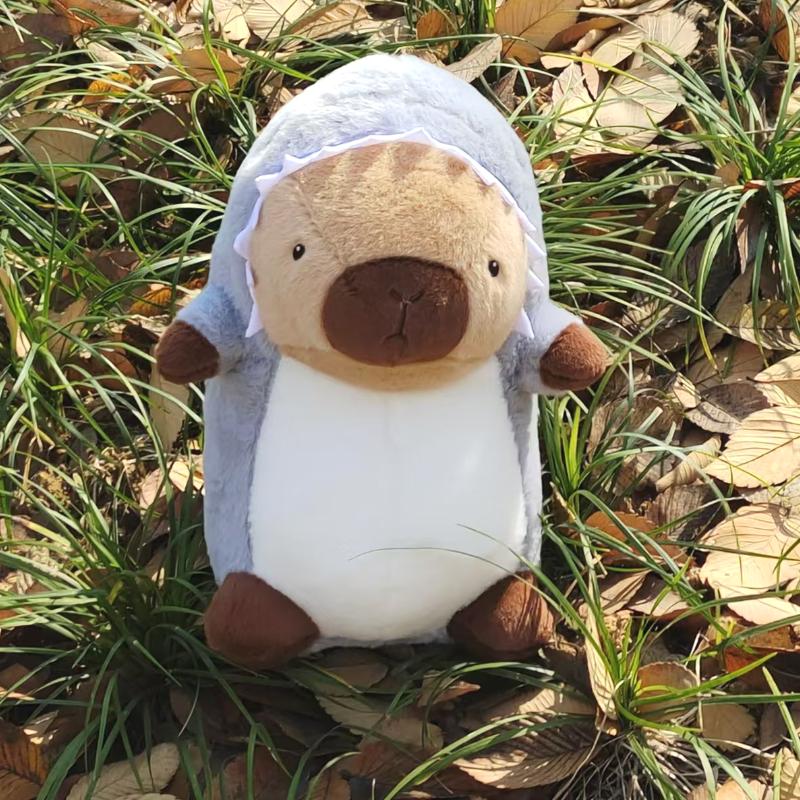 Kawaii Shark Capybara Plush Toy Cartoon Animal Pillow Sofa Cushion Capibara Ornament Doll Room Decorate Birthday Christmas Gifts