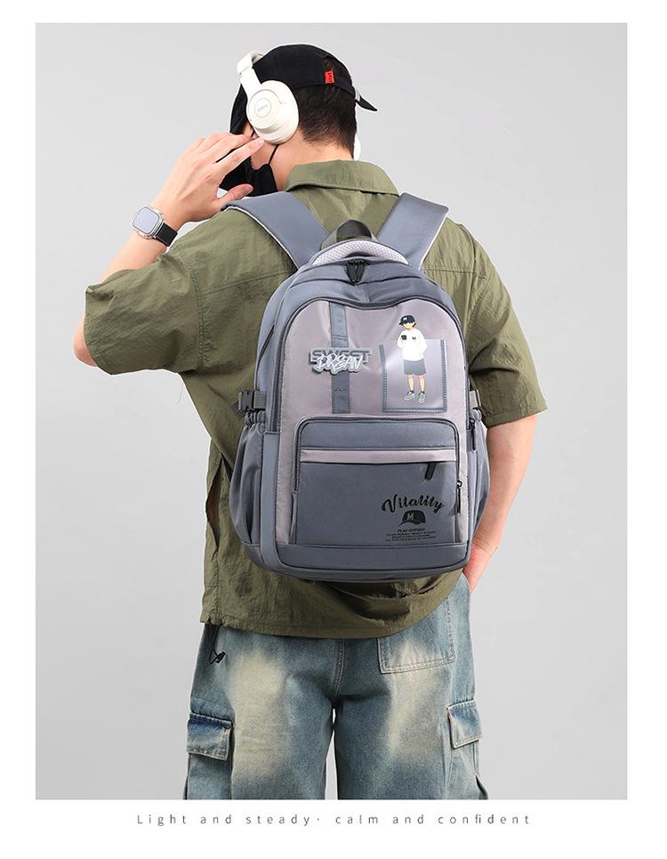 

Trendy Brand Lightweight Large Capacity Men s Backpack for Middle/High School & Commuting 48x32x16 сірий колір