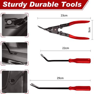 Auto Trim Removal Tool Car Panel Door Audio Removal Tool Kit Auto Clip Pliers Fastener Remover Bag