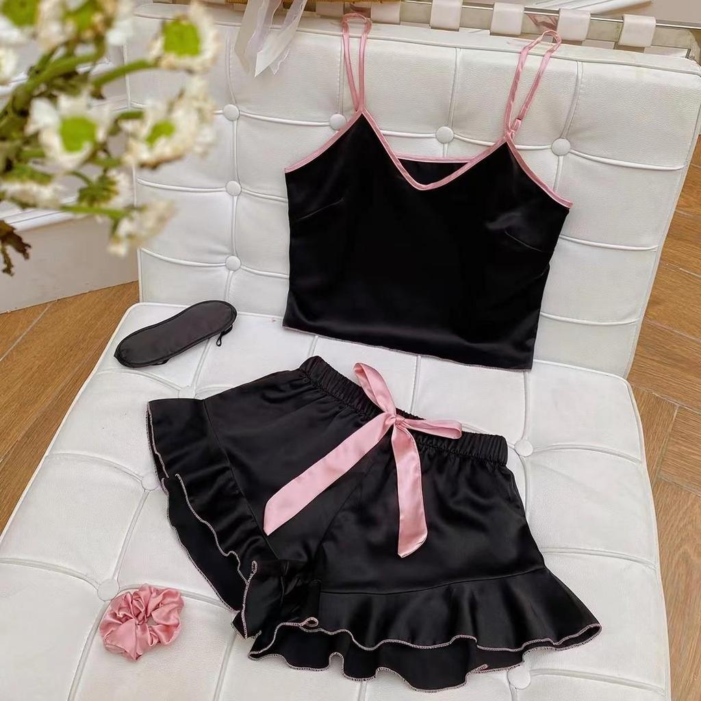 Silk Camisole Shorts Pajama Set for Women - Summer Sleepwear