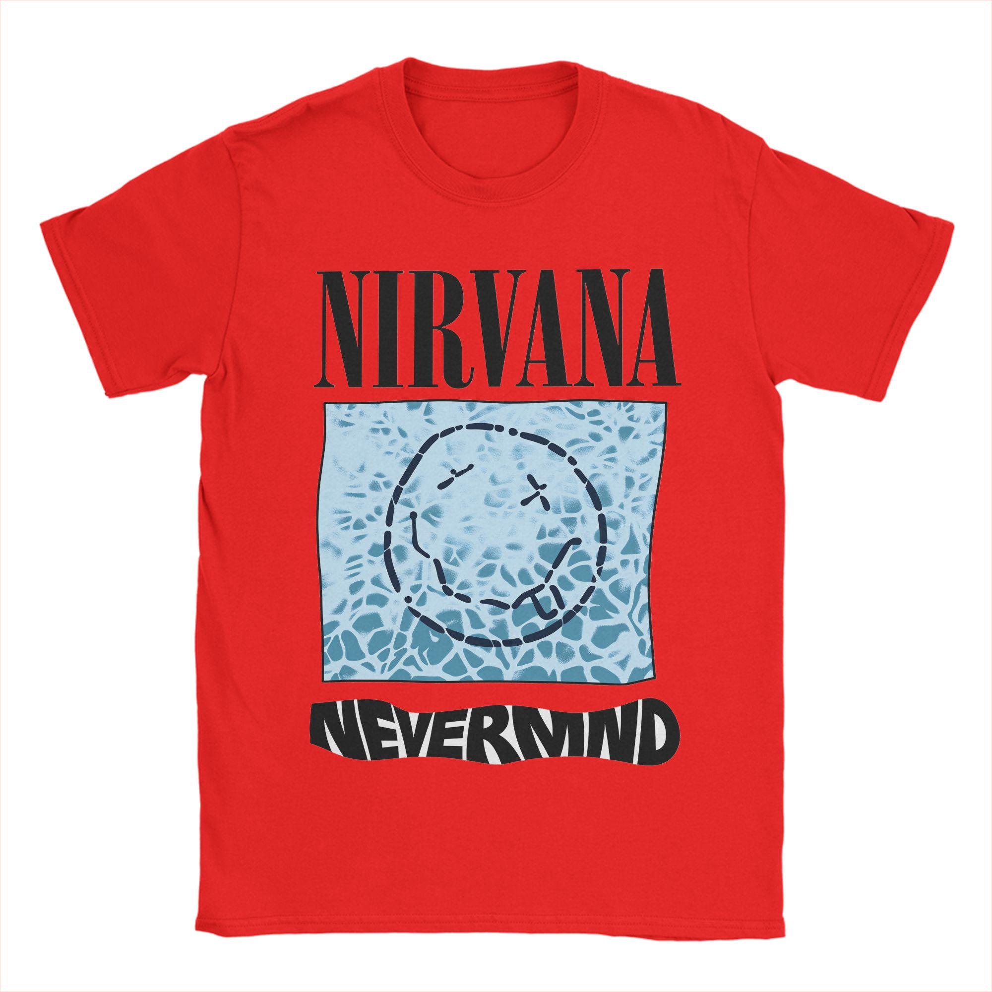 

Popular Album Nevermind Pure Cotton T Shirt For Unisex Summer Awesome TShirts O Neck Hip Hop Tee Shirt Oversized Print Tops S